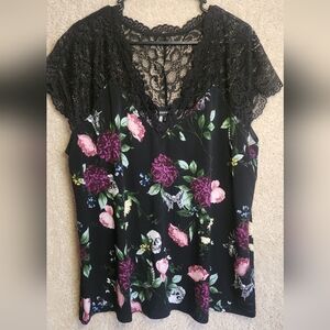 Torrid Floral Lace Top